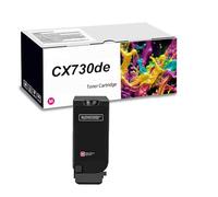 CX730de Toner Cartridges For Lexmark 71C2HK0 71C2HC0 71C2HM0 71C2HY0 For Lexmark CS730de CS735de CX730de CX735adse CX737adzse Printers(10500-22000 Pages, With Chip),Magenta-1 Set