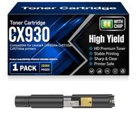 CX930 Black Cyan Yellow Magenta Toner Cartridges Compatible 85D0HK0 85D0HCO 85D0HMO 85D0HY0 Toner for Lexmark Cx930dse Cx931dse Cx931dtse Printers with chip