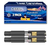 CX930 Toner Cartridges Compatible for Lexmark CX930 dse CX930 Series CX931 dse CX931 dtse Printers, High-Definition Printing Effect with Chip, 28000 Pages (2 Pack Black)