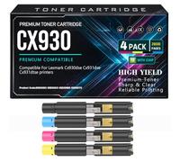 Cx930dse Cx931dse Toner Cartridges Compatible 85D0HK0 85D0HCO 85D0HMO 85D0HY0 Toner for Lexmark CX930 Cx930dse Cx931dse Cx931dtse Printers with chip High Yield Work