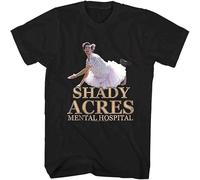 cxa Ace Ventura Shady Acres Mental Hospital Men's T Shirt Jim Carrey Tutu Pet Detect Black