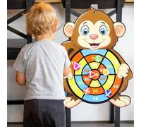 CXAFQ Children's Dartboard Target, Sticky Ball Throwing Target, Parent-Child Interaction Indoor And Outdoor Educational Sticky Ball Toys, Party Tossing Game For Kids, 3 Sticky Balls (Monkey)