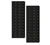 Cxapnstou Corset Bra Extender (Optional),2pcs, 2pcs 12 Hook:black(long 9.65in/0.75in Spacing）, 12hook