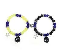 cxbyjyg Horror movie cartoon movie Halloween role-playing Coraline star love magnetic bracelet Friendship Charm Bracelet