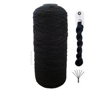 CXC 310 Black Cross Stitch Thread, Colour Matches DMC, 6-Stranded Cotton Floss Cut by Metre (Full Cone Approx 800 metres)