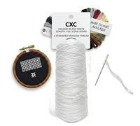 CXC Blanc White Cross Stitch Embroidery 6-Strand Mouline Thread, Colour Matches DMC (Blanc White, 800 metres, Full Cone)