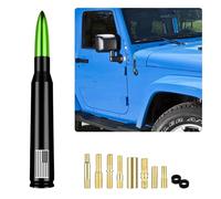 CXCCOI American Flag Car Truck Bullet Antenna,Aluminum Alloy - Enhance Signal Stability and Waterproof,Compatible with Dodge, Ford, Chevrolet, Toyota, Jeep, GMC Antenna Replacement(Green)