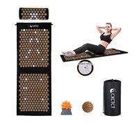 CXCTCT Extra Long Yoga Acupressure Mat Set, Magnetic Massage, Gold