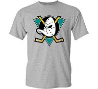 CXDFE KEWA Mighty Ducks Anaheim Logo Men's Grey T-Shirt Grey