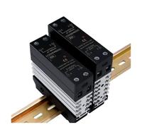 CXDFRSER 1pcs Solid State Relay Single Phase Din Rail Mounted Slim Relay With Heat Sink 10A 25A 40A 50A 60A 80A Industrial Relay(AC - AC,50A)