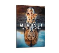 CXEEUDFFN Lion Cub Mindset Poster Poster Decorative Painting Canvas Wall Posters And Art Picture Print Modern Family Bedroom Decor Posters 08x12inch(20x30cm)