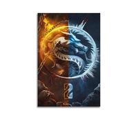 CXEEUDFFN Mortal Kombat Ice And Fire Game Poster Poster Decorative Painting Canvas Wall Posters And Art Picture Print Modern Family Bedroom Decor Posters 12x18inch(30x45cm)