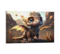 CXEEUDFFN Tiny Tan Dragon Poster Poster Decorative Painting Canvas Wall Posters And Art Picture Print Modern Family Bedroom Decor Posters 20x30inch(50x75cm)
