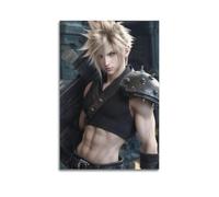 CXEEUDFFN Video Game Final Fantasy Poster Cloud Strife Final Fantasy VII Poster Decorative Painting Canvas Wall Posters And Art Picture Print Modern Family Bedroom Decor Posters 08x12inch(20x30cm)