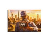 CXEEUDFFN Watch Dogs 2 Game Poster2 Poster Decorative Painting Canvas Wall Posters And Art Picture Print Modern Family Bedroom Decor Posters 08x12inch(20x30cm)