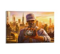 CXEEUDFFN Watch Dogs 2 Game Poster2 Poster Decorative Painting Canvas Wall Posters And Art Picture Print Modern Family Bedroom Decor Posters 08x12inch(20x30cm)