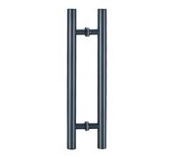 CXEGCCUF Interior Exterior Modern Door Handles for Sliding Glass Doors,Double Sided Push Pull Entryway Modern Door Handle,Round Bathroom Shower Bar Modern Door Handles (Color : Dark Grey,Si