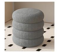 CXEGCCUF Office Chair Desk Chair Sherpa Stool, Vanity Stool Seat, Decorative Floor Chair for Makeup Room, Bedroom (Grey Wolf One Size)