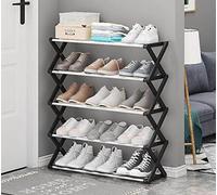 CXEGCCUF Plastic foldable shoe rack Multifunctional Free Standing Shoe Shelf Storage Multi-Layer Simple Storage Organizer Without Assembly for Entryway Bedroom Closets(23.4" Wx8.2 Dx27.6H, 5tiers A)