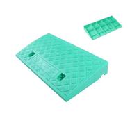 CXEGCCUF Plastic Kerb Ramps, Hard Step Ramps, Hard Wearing And Durable, Suitable For Low Profile Cars, Motorbikes, Wheelchairs (Geel : Grün, Size : 50x27x11cm)