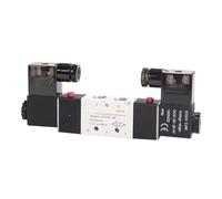 CXFCIHFT 1PCS 4V120-06 4V220-08 4V320-10 4v420-15 solenoid valve air valve two-position five-way reversing valve 12V 24V 110V 220V(4V120-06)