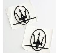 CXFFB Car Emblem Sticker for Maserati Trunk Letters Body Badge Sticker Side Door Side Window Decoration Emblem Accessories,Black