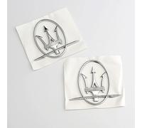 CXFFB Car Emblem Sticker for Maserati Trunk Letters Body Badge Sticker Side Door Side Window Decoration Emblem Accessories,Silver