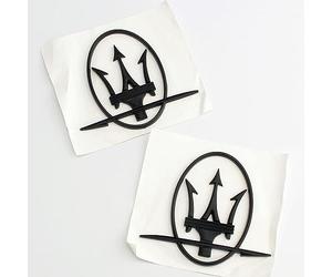 CXFFB Car Emblem Sticker for Maserati Trunk Letters Body Badge Sticker Side Door Side Window Decoration Emblem Accessories,Black