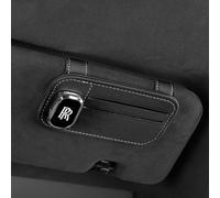 CXFFB Car Glasses Holder for Rolls-Royce Phantom Ghost Cullinan Wraith Dawn Sun Visor Ticket Card Clip Emblem Accessories,Black