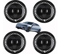 CXGBQSJ 16 Inch Hubcap Universal Wheel Covers 4PCS Replacement Hub Caps Exterior Accessories Protection for Stylish Car Decor,Black