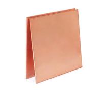 CXGBQSJ 2PCS Copper Sheet Thickness 1mm, 99.9% Cu Metal, Film Attached Copper Plates, Copper Plate Sheet for Crafts Electrical, Industry,40x40mm