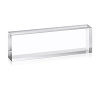 CXGBQSJ Acrylic Display Block Stand, Clear Solid Rectangular Riser for Figurines, Collectibles, Retail Showcase, Models and Crafts,120x50x35mm