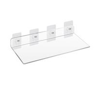 CXGBQSJ Clear Acrylic Display Shelves Floating Wall Mounted No Drill With Hardware Space Saving Storage Organizer for Bedroom Office Living Room,B,15x40cm