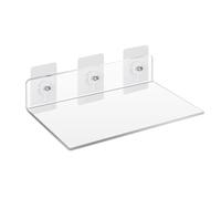 CXGBQSJ Clear Acrylic Display Shelves Floating Wall Mounted No Drill With Hardware Space Saving Storage Organizer for Bedroom Office Living Room,B,15x30cm