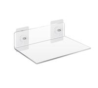 CXGBQSJ Clear Acrylic Display Shelves Floating Wall Mounted No Drill With Hardware Space Saving Storage Organizer for Bedroom Office Living Room,B,15x20cm