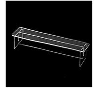 CXGBQSJ First Floor Tier Acrylic Step Display Stand Clear Countertop Riser for Cosmetics, Skincare and Small Product Display in Retail and Home,19cm