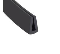 CXGBQSJ Flat Angle U Rubber Sealing Strip Length 1m Flexible Edge for Doors Windows Glass Metal Panels Sound Insulation Vibration Dampening,12x7mm