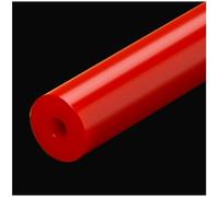 CXGBQSJ Flexible Polyurethane Hollow Rod, Machinable PU Tube for Crafting, Engineering Repairs and CNC Cutting Red,OD 25 x ID 8mm