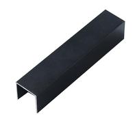 CXGBQSJ Heavy Duty Aluminum U Channel Profile, Strong Alloy Support for Construction Frames, Engineering Repairs and Custom Fabrication,Black