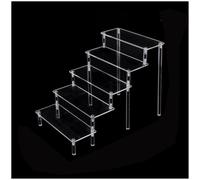CXGBQSJ Multi Level Acrylic Display Stand with Step Design for Showcasing Collectibles, Makeup and Accessories, Space Saving Counter Display for Shops and Home,30*44*25cm