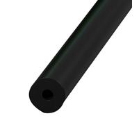 CXGBQSJ Polyurethane PU Hollow Bar, Lightweight Plastic Rod for Prototyping, Equipment Isolation and Custom Builds,OD 25 x ID 8mm black