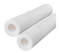 CXGBQSJ POM Engineering Plastic Tubes, 2 Pack of 500mm Hollow Rods, High Strength Acetal Material for Lathe & DIY Fabrication,18mm*12mm