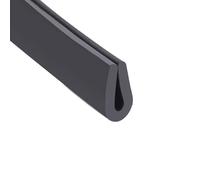 CXGBQSJ U Channel Rubber Sealing Strip Rounded Corners Weather Resistant Door Window Seal Trim for Glass Panel Gap Filling and Noise Reduction,10x5mm