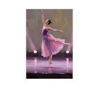 CXGFEFFG Ballet Leap Spotlight Canvas Poster Bedroom Decor Landscape 24x36inch(60x90cm)