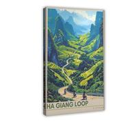 CXGFEFFG Ha Giang Loop Travel Poster - Vietnam Wall Art Print (2) Canvas Poster Wall Art Decor Print Picture Paintings 20x30inch(50x75cm)