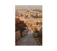 CXGFEFFG Oil, Painting, Jerusalem, Style, Street, View2 Canvas Poster Wall Art Decor Print Picture Paintings for Living Room 16x24inch(40x60cm)