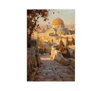 CXGFEFFG Oil, Painting, Jerusalem, Sunset, Stone, Street Canvas Poster Wall Art Decor Print Picture Paintings for Living Room 12x18inch(30x45cm)