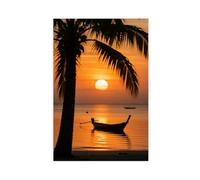 CXGFEFFG Thailand, Beach, Sunset, Golden, Orange, Boat2 Canvas Poster Wall Art Decor Print Picture Paintings for Living Room 08x12inch(20x30cm)