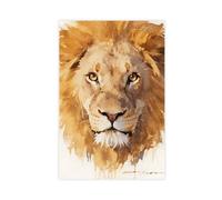 CXGFEFFG Watercolor Lion Portrait Canvas Poster Wall Art Decor Print Picture Paintings 20x30inch(50x75cm)