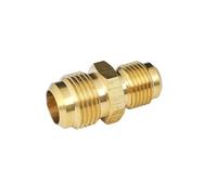 CXGFRGH Pipe connectors, 1PC 45 Degree SAE-Standard Flare 1/4" 3/8" 1/2" 3/4" OD Tube Equal Reducer Brass Pipe Fitting Connector Coupling(5l8 to 3l4 Inch)
